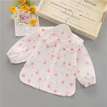 Conjunto de duas peças para bebê menina Primavera Camisa e colete. Conforto e estilo para sua bebê, ideal para brincar e passear nos dias mais quentes. — foto 2