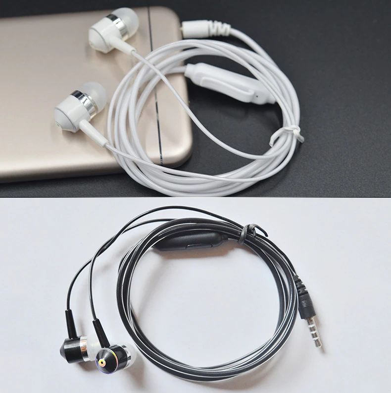 Title 5, Wired in-ear mobile phone headset with micropho...