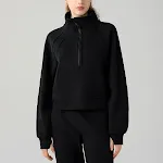 Dames fleece trui met hoge kraag en halve rits, casual warm vest, perfect voor vrije tijd en ontspanning. — foto 24