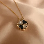 Collana con ciondolo a quadrifoglio Design di nicchia di lusso per donna Eleganza e raffinatezza senza tempo — foto 7
