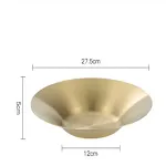 Stainless Steel Dinner Golden Round Fruit Plate Serve your fruits elegantly and durably for special occasions and dinner — photo 1