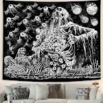 Amazon Nordic Net Hanging Cloth Party Bar UV Fluorescent Tapestry Decoration creates an ideal atmosphere for parties and — photo 9