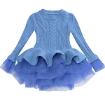 Vestido Chique e Quente para Menina Criança, Perfeito para Outono/Inverno. Conforto e Estilo para Ocasiões Especiais e Uso Diário. — foto 3