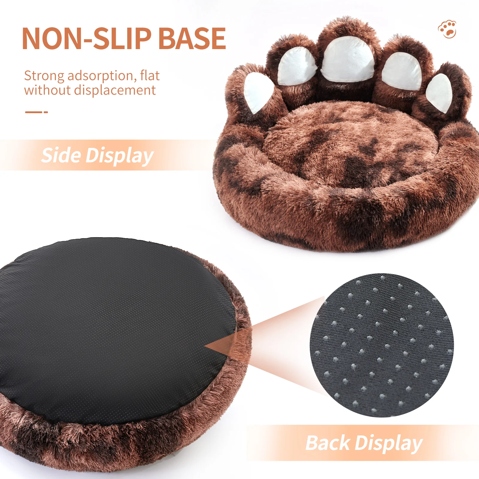 Thickened Warm Pet Kennel Bear Paw Shape House. Teddy Kennel with Removable Washable Cat Fluffy Dog Bed Mat. Cozy and co — photo 32