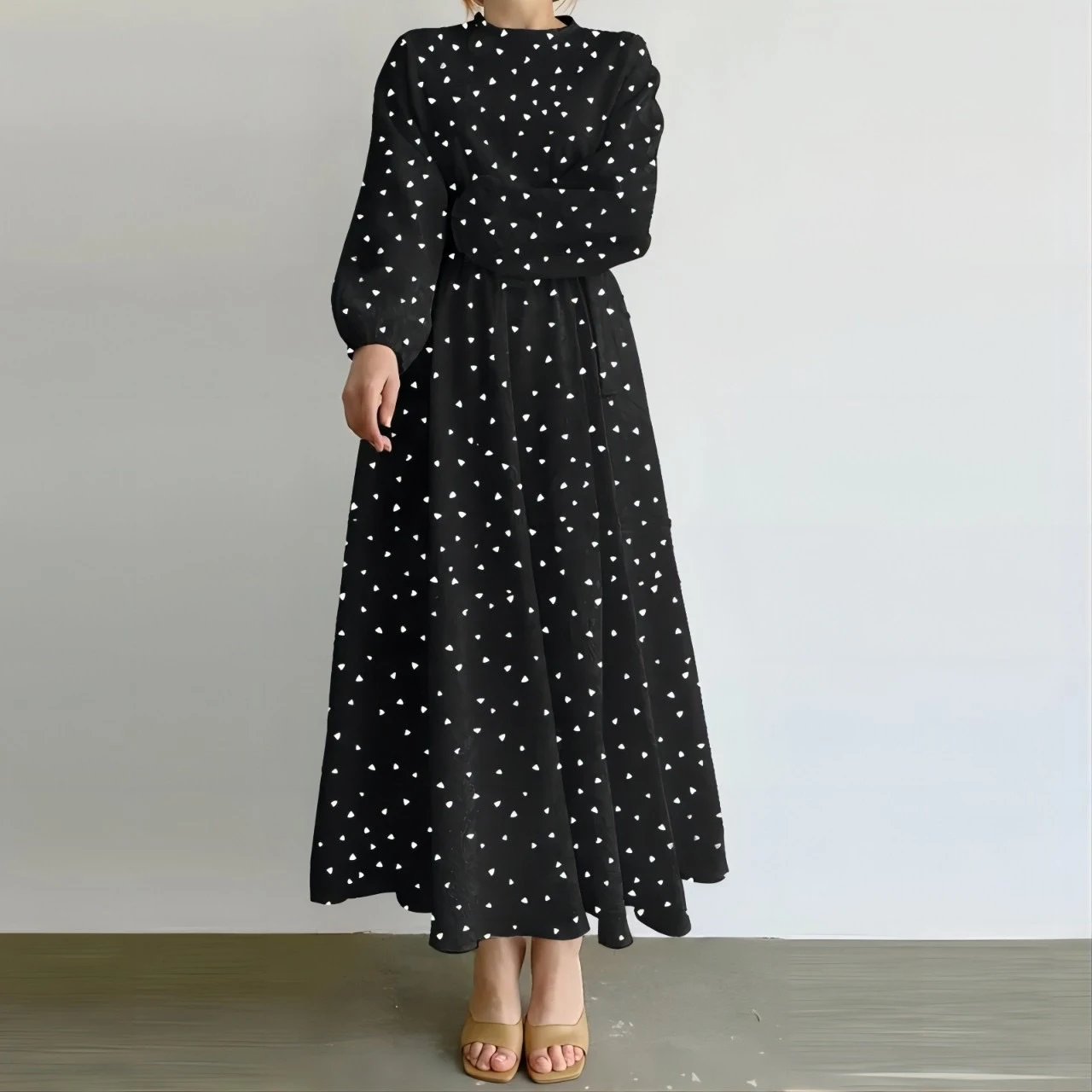 Women's Casual Loose Heart Shape Printed Dress — photo 64