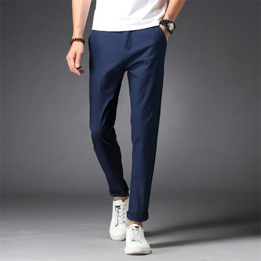 Title 5, Korean style casual pants, straight slim fit fo...