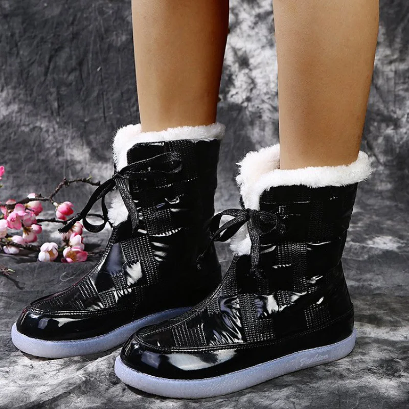 Title 4, Womens waterproof high-top snow boots keep fee...
