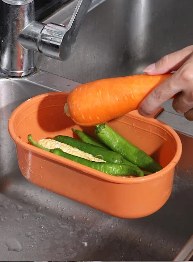 Title 2, Hanging Sink Hanging Colander Kitchen Trash Can...