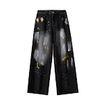 Elegant Graffiti Fashion Black Jeans For Men. Stylish streetwear design, comfortable fit, and a unique look. Perfect for — photo 2