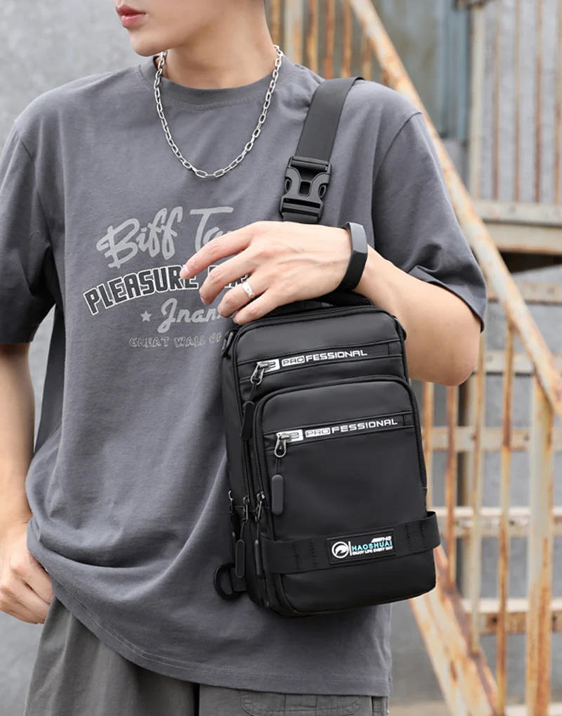 Title 2, Mochila multifuncional de nylon para homens com...