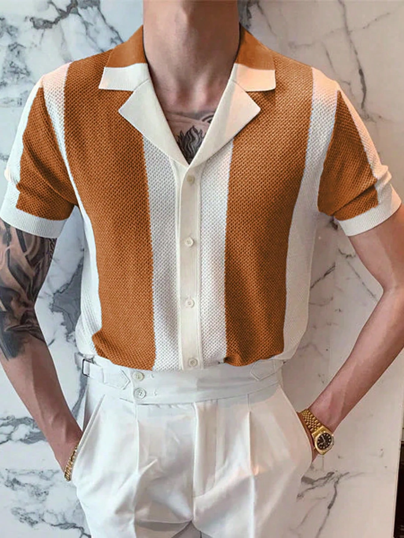 Summer Temperament Shirt Collar Sweater. Experience ultimate comfort and style in warm weather. Perfect for a breezy, el — photo 8