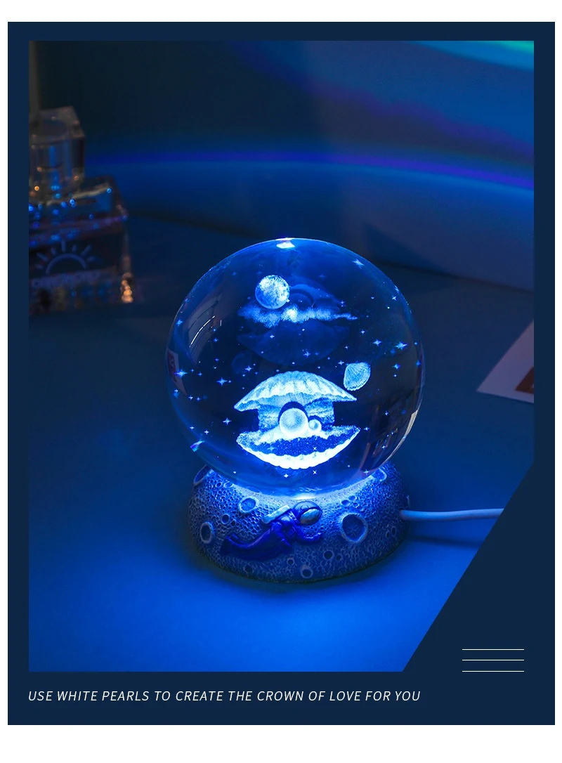 Crystal Ball Decoration Luminous Resin Base. Create a magical ambiance with this perfect home decoration or unique gift. — photo 18