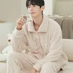 Men's Pajamas Jacquard Flannel Loose Fleece-lined Warm Loungewear Experience ultimate comfort and warmth for relaxing ni — photo 2