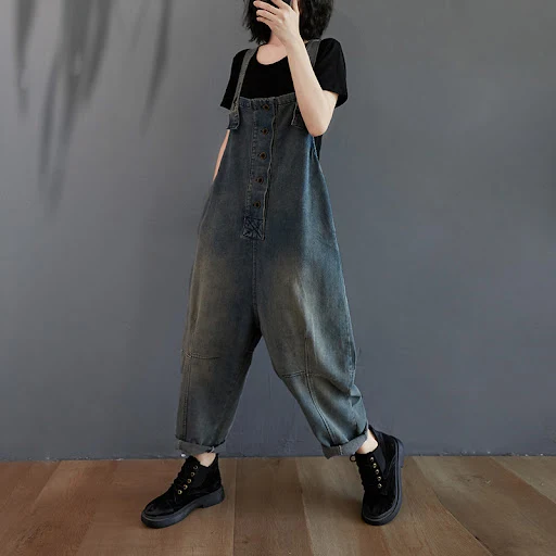 Title 3, Womens plus size casual nostalgic denim overal...