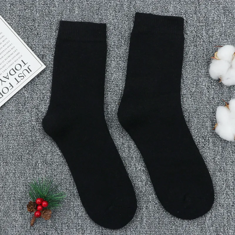 Title 5, Thickened and plush wool socks, warm terry midd...