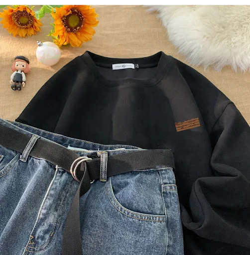 Title 4, Moletom casual retrô unissex masculino. Confort...