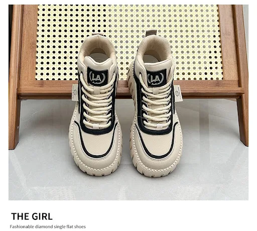 Title 16, Fleece-lined warm white womens high-top board ...
