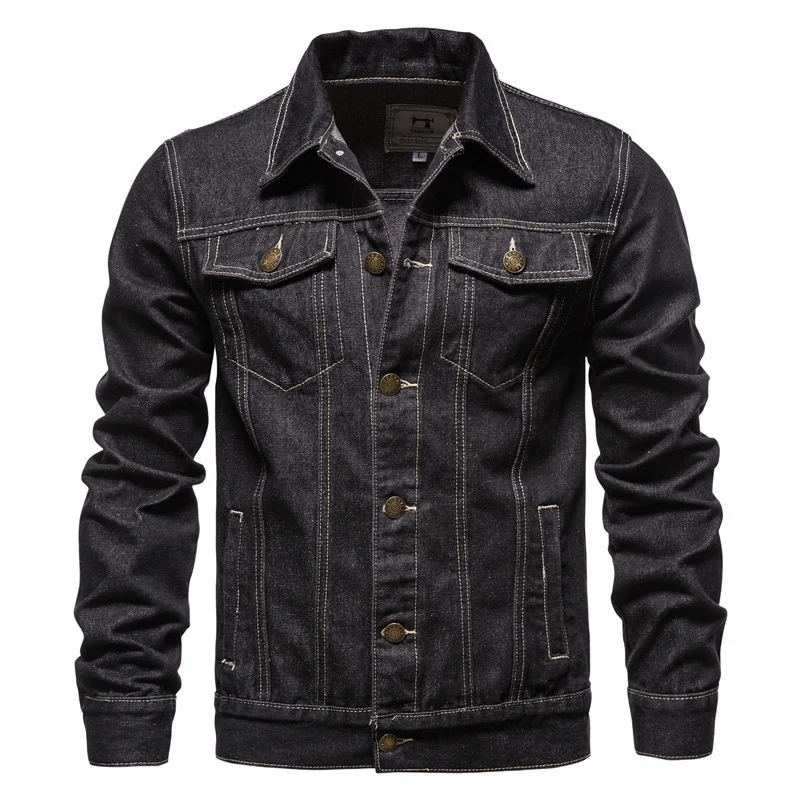 Men's cotton casual slim-fit denim jacket. Comfortable, stylish, and perfect for everyday wear. Upgrade your wardrobe wi — photo 2