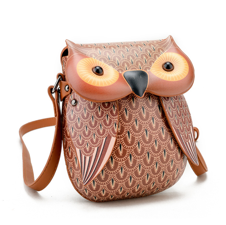 Bolso bandolera para móvil de búho 3D, pequeño, de PU, de moda coreana, para mujer, ideal para verano, con diseño impreso y estilo diagonal. — foto 3