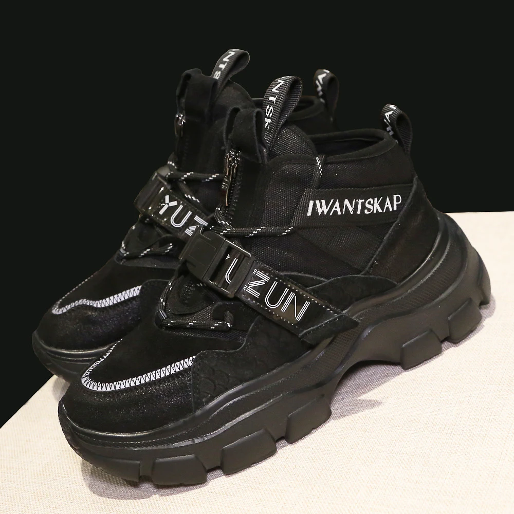 Title 2, High-top thick casual shoes for men and women o...