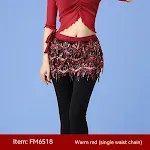 Saia feminina de dança do ventre com borla — foto 3