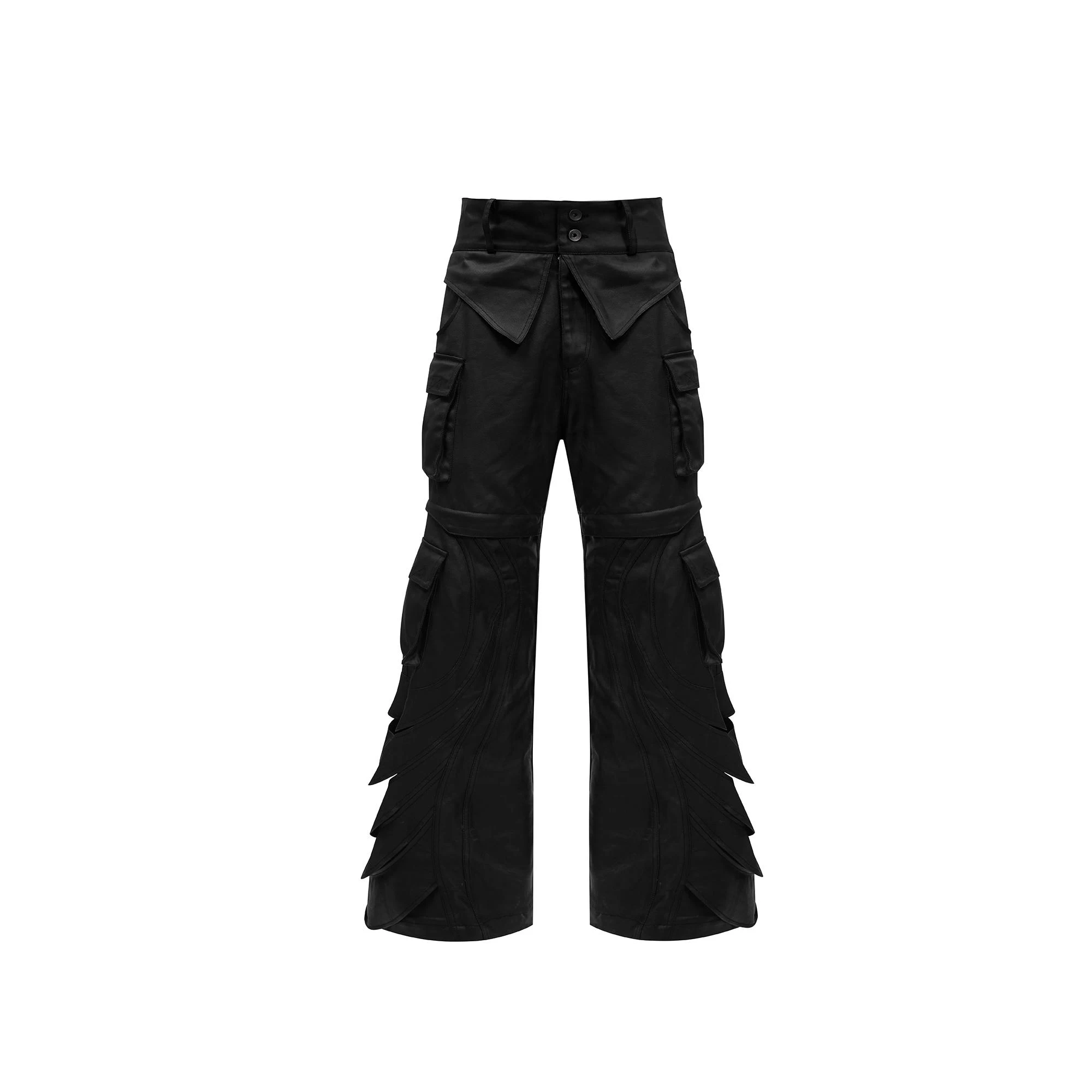 Men's Hollow-out Design Bootcut Casual Trousers offering a stylish and comfortable fit, perfect for everyday wear, enhan — photo 2