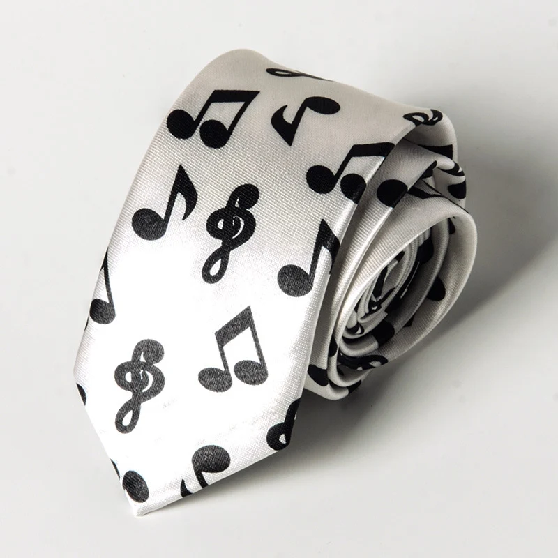 Title 8, 5cm Narrow Tie with Music Note Design, Perfect ...