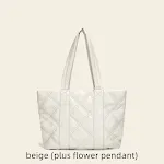Beige plus flower pendant