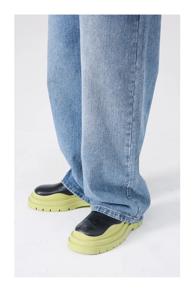 Title 5, Koreaanse casual jeans voor heren met losse ela...