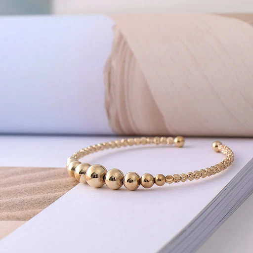 Title 3, Pulseira de cordão de latão banhada