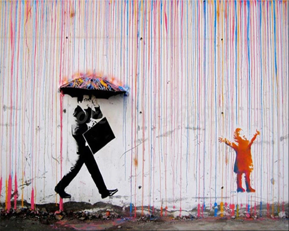 Banksy Graffiti Digital Oil Painting Living Room Bedroom Mural – Transform your space with modern urban art – Stylish wa — photo 15