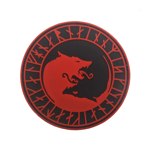 Title 10, Viking Wolf Patch Cloth Sticker Wolf Head Armba...