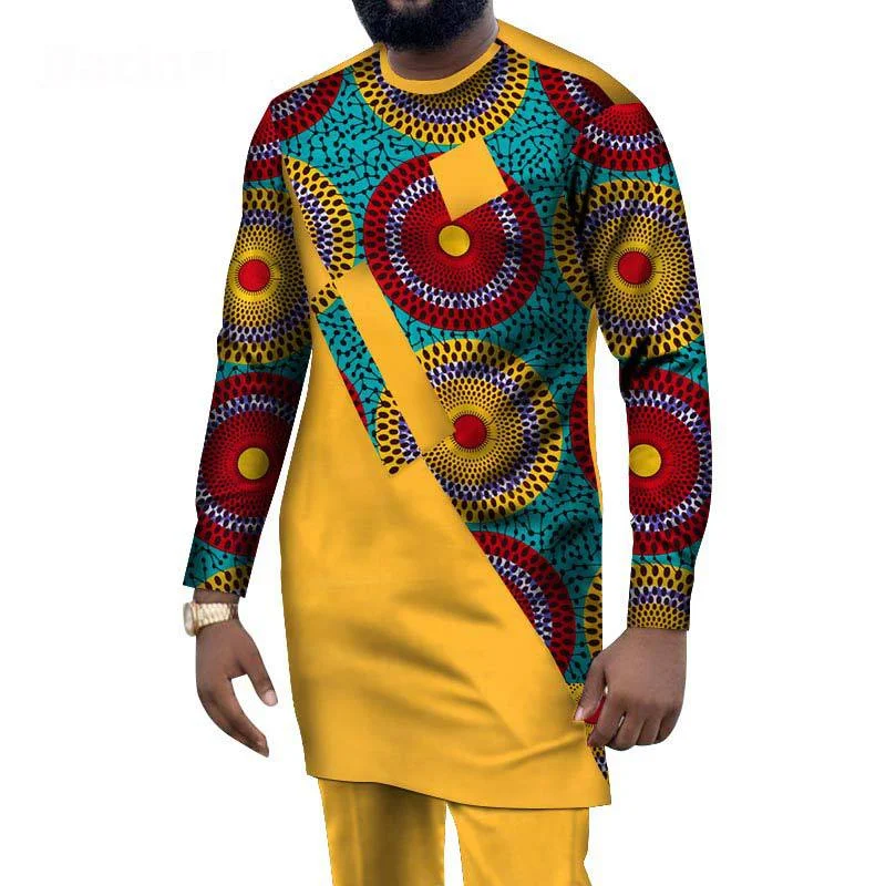 African Ethnic Style Men's Casual Suit African Ethnic Wax Cloth Men's Suit Cross-Border E-Commerce Wholesale Supply — photo 5
