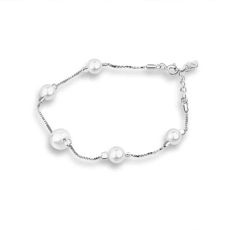 Pulseira de pérolas de prata esterlina S925 — foto 3