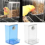 Bird Feeding Box Dustproof Food Dispenser AntiSplash Parrots Food Feeding Birds Cage Screw Feeder Clear Food Container — photo 2