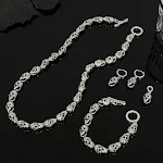 Conjunto Cooperized Silver com colar, pulseira e brincos de caveira 3D Heavy Industry. Design ousado para um visual impactante. — foto 16