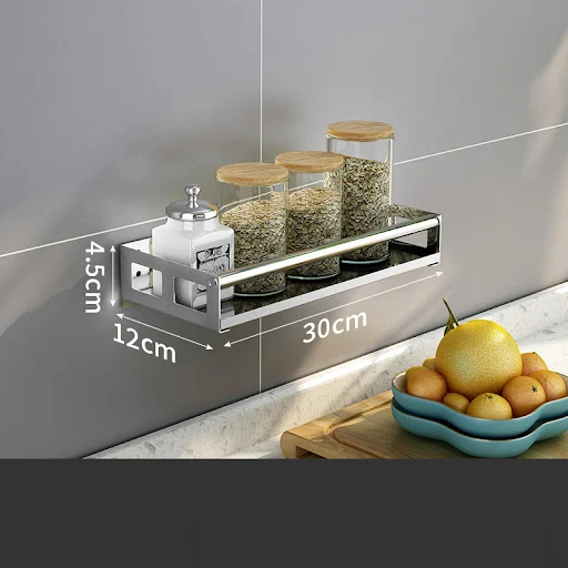 Title 3, Punch-free kitchen seasoning rack Wall-mounted ...
