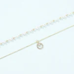 Colar feminino com pingente de anel duplo de pérola Ins Cold Wind, acessório elegante e charmoso, perfeito para mulheres modernas. — foto 4