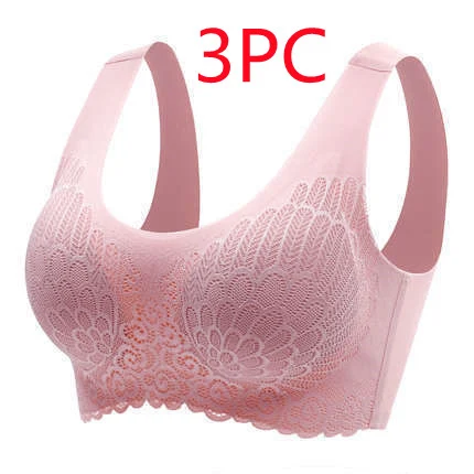 Natural Thai Latex Underwear 4.0 Angel Wings Seamless One Piece Women's Lace Sports Bra Without Steel Ring for Comfort. — photo 4