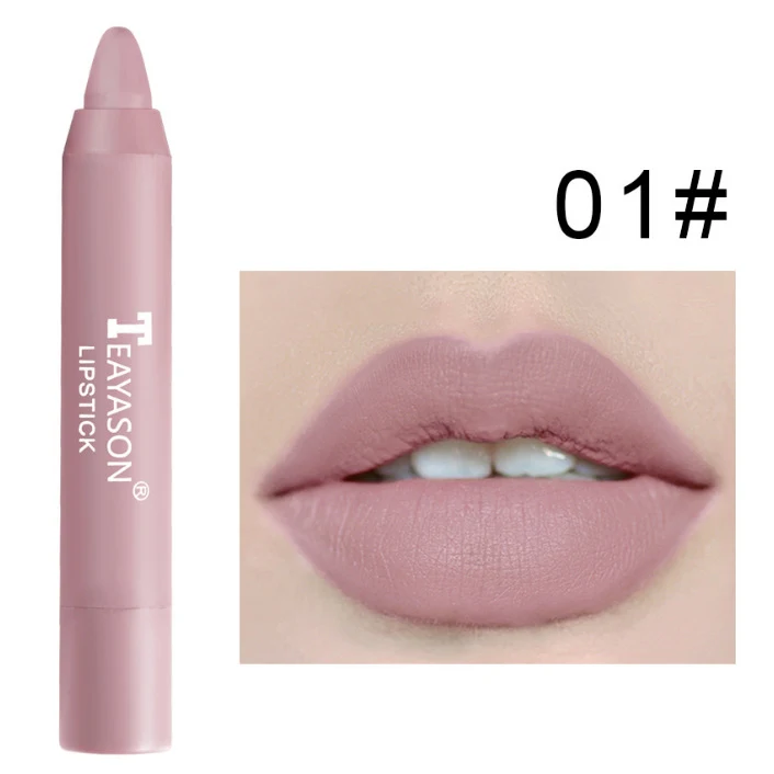 3 Packs of Matte Velvet Lipsticks in Milk Tea Shade, Lipstick Crayons, Bean Paste Color, Perfect for Students, Creamy Te — photo 10