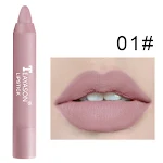 3 Packs of Matte Velvet Lipsticks in Milk Tea Shade, Lipstick Crayons, Bean Paste Color, Perfect for Students, Creamy Te — photo 10