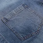 Gradient Tie-dye Denim Shirt met korte mouwen. Een casual en trendy look voor warme dagen. Comfortabel en stijlvol, ideaal voor elke zomerse outfit. — foto 1