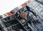 Ripped Retro Slim High Street Jeans voor heren, slim fit, trendy look, comfortabele jeans voor een stijlvolle en moderne uitstraling. — foto 2
