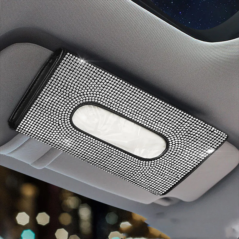 Title 7, Hanging Car Tissue Box Diamond Creative Decorat...