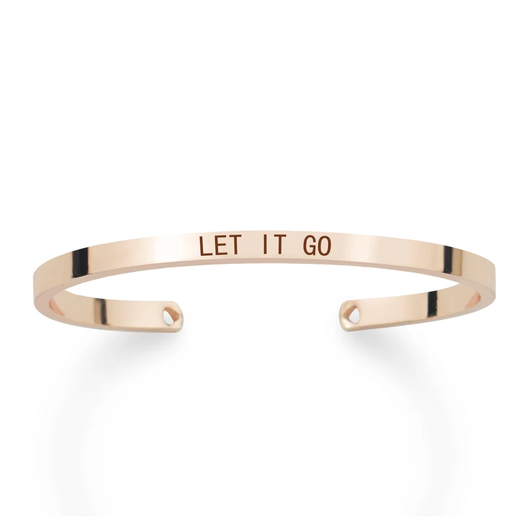 Lettergravure Armband Yuyan Legering Een unieke en gepersonaliseerde armband om je gevoelens stijlvol te uiten. Ideaal als cadeau. — foto 5