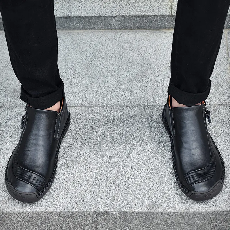 Men's Sewing Lazy Driving Shoes High Top. Comfortable and stylish shoes perfect for driving or everyday casual wear. Eas — photo 6