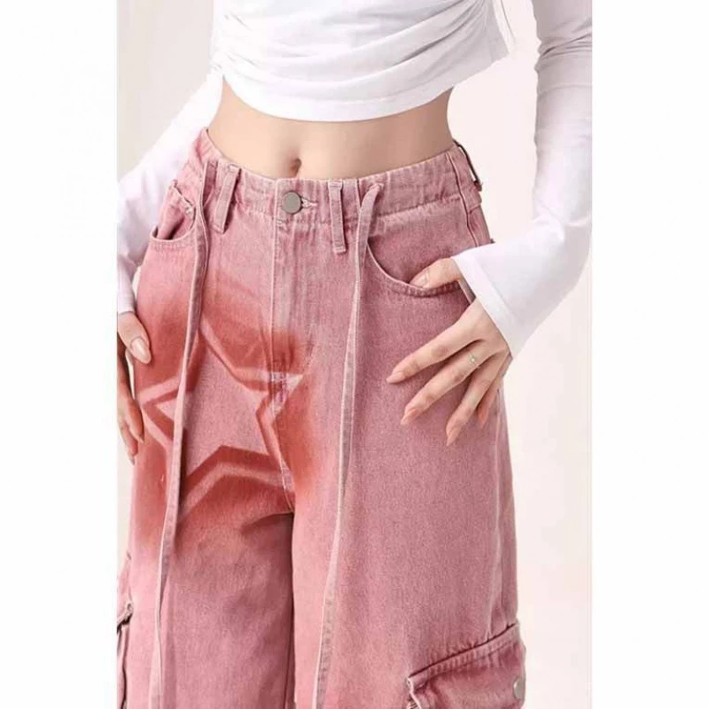 Women's Plus Size XINGX Printed Wide-leg Cargo Jeans. Comfortable and stylish trousers perfect for everyday wear. — photo 3