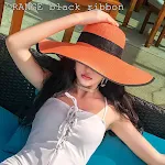 Orange black ribbon