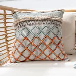 Almofada boêmia estampada à mão, decoração marroquina, nórdica, para casa, sofá e sala de estar. Conforto e estilo. — foto 5