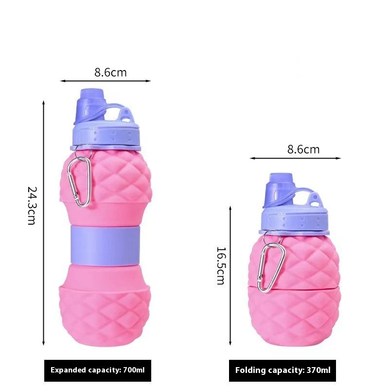 Silicone Folding Retractable Water Sports Bottle, Reusable and Portable, Perfect for Gym, Travel, and Outdoor Activities — photo 5